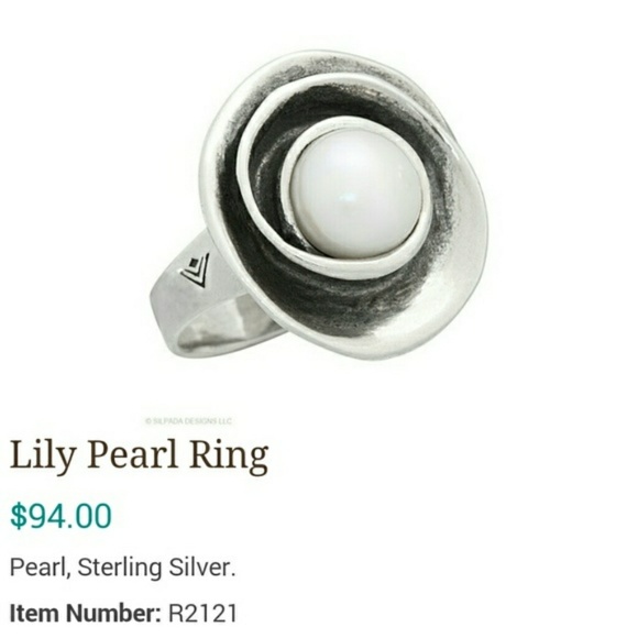 Silpada Lily Pearl Ring Size 7 - Picture 4 of 6